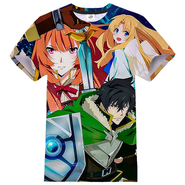 Anime T-shirt The Rising Of The Shield Hero 3D Print Streetwear Men Women Fashion O-Neck Tshirt Hip Hop Shirt Tees Tops Male