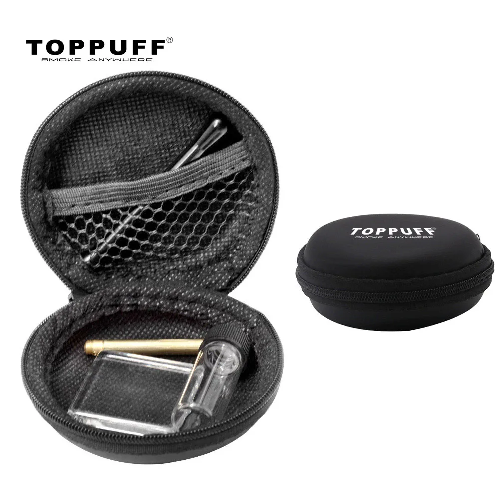 TOPPUFF набор для табака металлическая трубка + латунная ложка бутылка таблеток