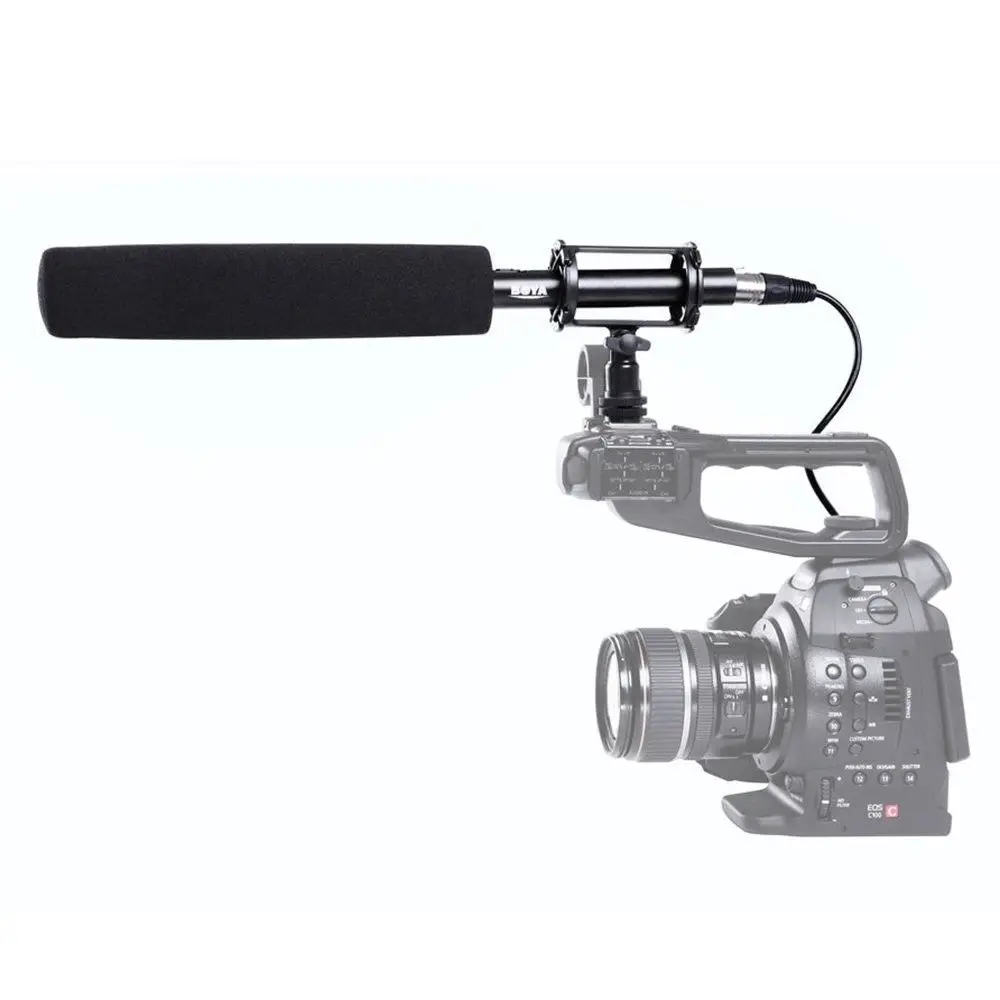 BOYA BY-PVM1000 Профессиональный DSLR конденсаторный, для блиц-интервью видео микрофон для интервью микрофон для Canon Nikon sony DSLR камеры видеокамеры