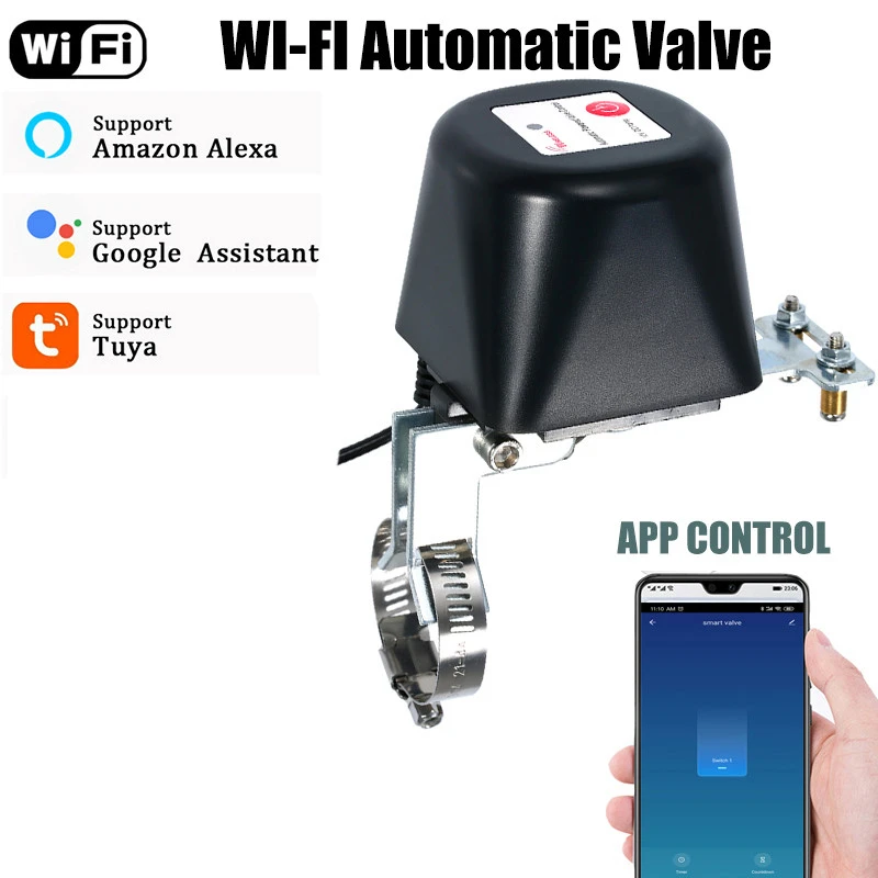 Tuya Wifi Water Valve Smartlife Auto Control Smart Gas Valve Remote