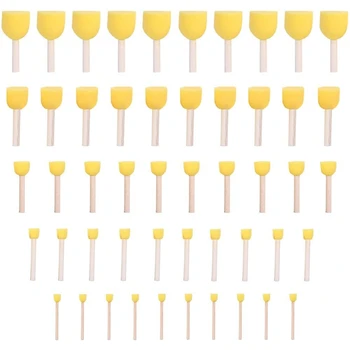 

50 Round Foam Sponge Brushes, Suitable for Children's Crafts, Molds, Paintings, Painting Tools for DIY Projects