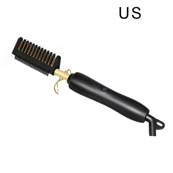 

Electric hair curler copper comb wet and dry hair stick home curl straight multi-function bangs straight hair comb