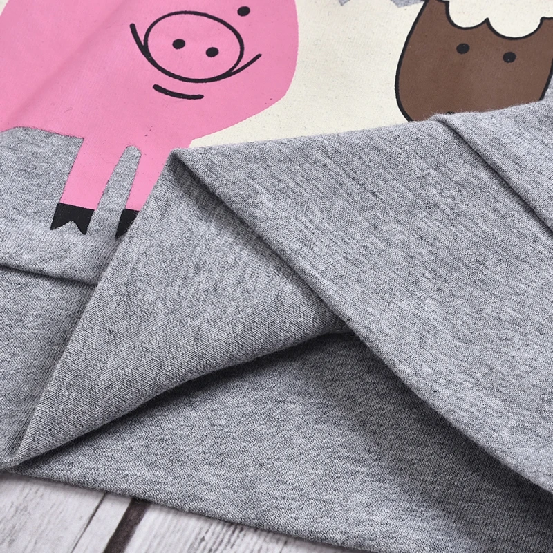 New Cotton Long Sleeve Children\'s T-Shirt Spring Autumn Girls Shirts Girl Kids Baby Toddler Tops Kids Cartoon Cows Blouses