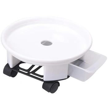 

2 Packs Of Caddy for Plants, Round Potted Plant Stand with Wheels, Flower Pot Holder, Tray, Saucer Tray, Water Container for Out