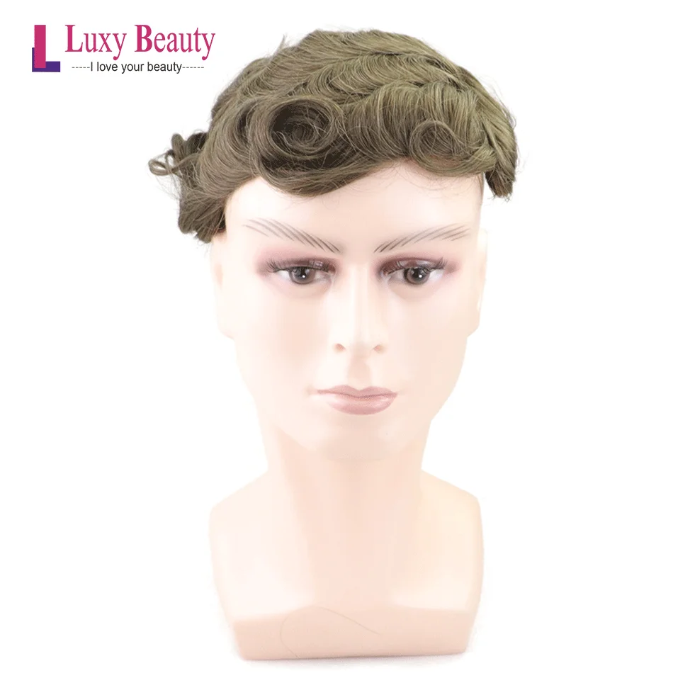 MTO-A роскошный красивый мужской колпак Mirage Advanced men toupee европейские Remy человеческие волосы 8# заменить мужские ts кружевные парики