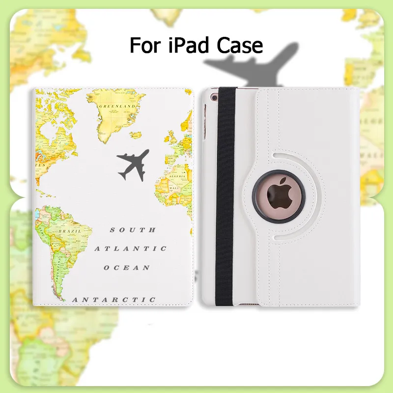 Чехол из искусственной кожи для iPad 7 го поколения вращающийся на 360 ° Pro 11 12 9 2020 10 2