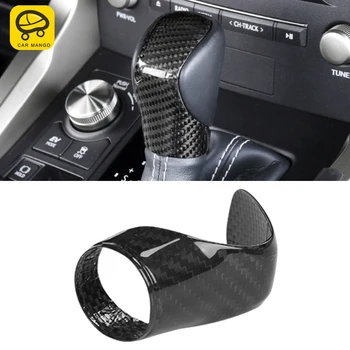 

CarManGo For Lexus NX ES RX CT IS Carbon Fiber Car Accessories Gear Shift Knob Cover Gear Top Head Trim Frame Sticker Decoration