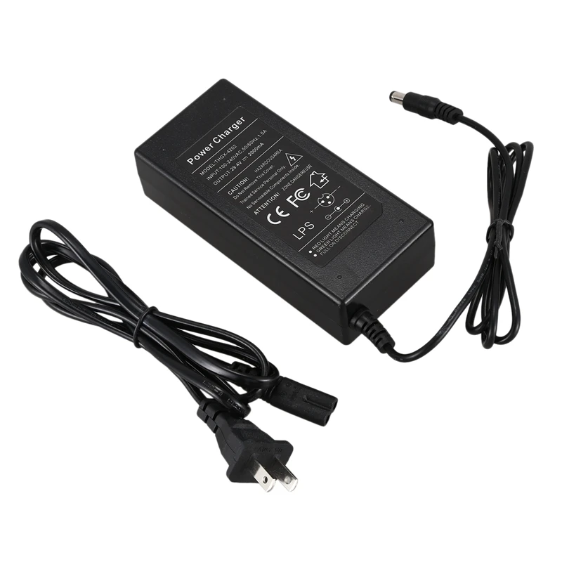 AABB 29.4V 2A литиевая батарея для электровелосипеда зарядное устройство адаптер