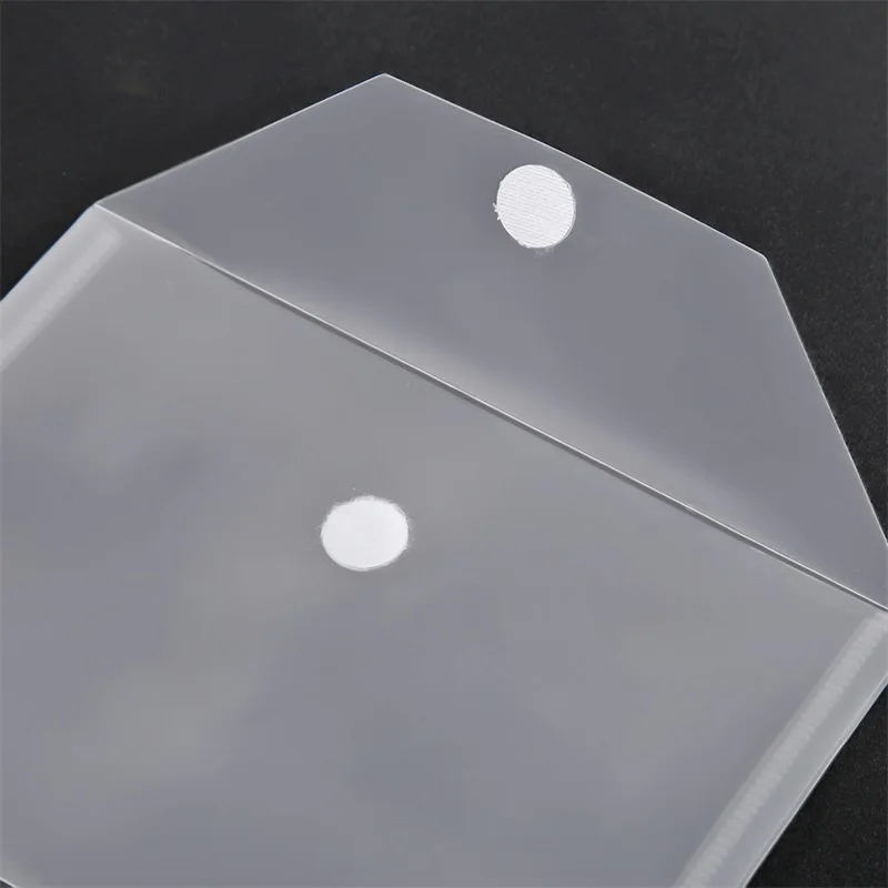 10pcs-40pcs Transparent Plastic Folder Storage Bags Envelopes For