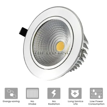 

Super Bright Recessed LED Dimmable Downlight COB 6W 9W 12W 15W LED Spot light LED decoration Ceiling Lamp AC 110V 220V
