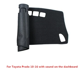 

SJ Car Inner Auto Dashboard Cover Dashmat Pad Carpet Sun Shade Dash Board Cover Fit For Toyota Prado with sound 2010 2011-2016