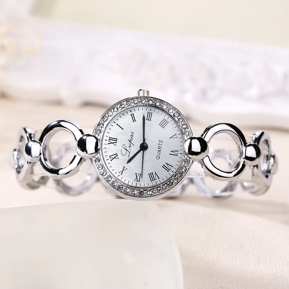 Relojes para mujeres pequeña caja de reloj de cuarzo romano brazalete con números ver círculos conectados elegante gran oferta reloj Часы Женские