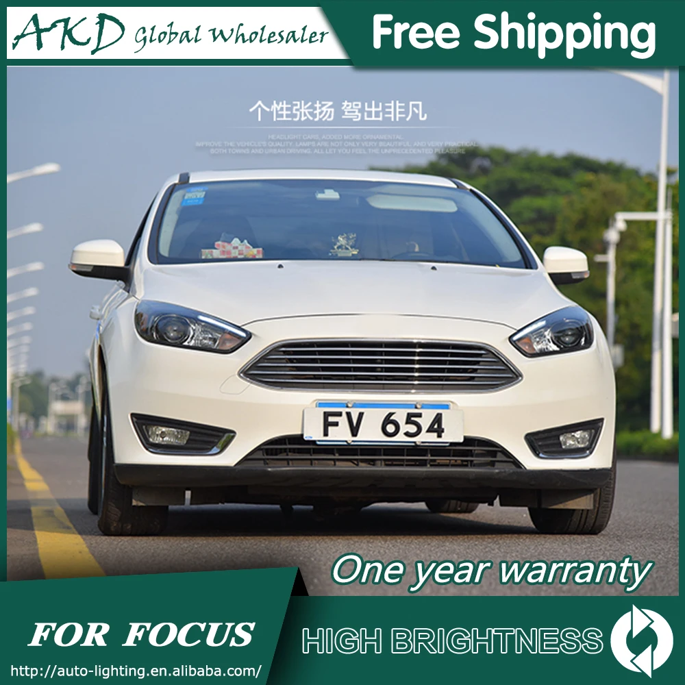 Головной светильник s для автомобиля Ford Focus- ST Sytle DRL Дневной ходовой светильник, светодиодный Биксеноновая лампа, противотуманный светильник, автомобильные аксессуары