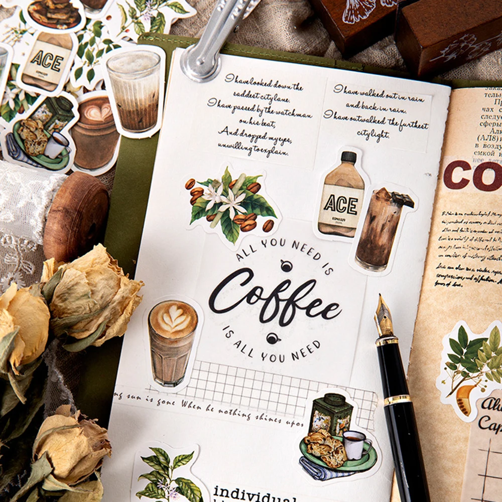 46 шт./коркор. декоративная этикетка на крышу кофейного домика дневник ручной