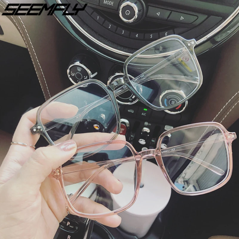 

Seemfly Anti-blue Light Big Square Glasses Frames Men Women Optical Fashion Computer Radiation Goggles Spectacles Eyeglasses New