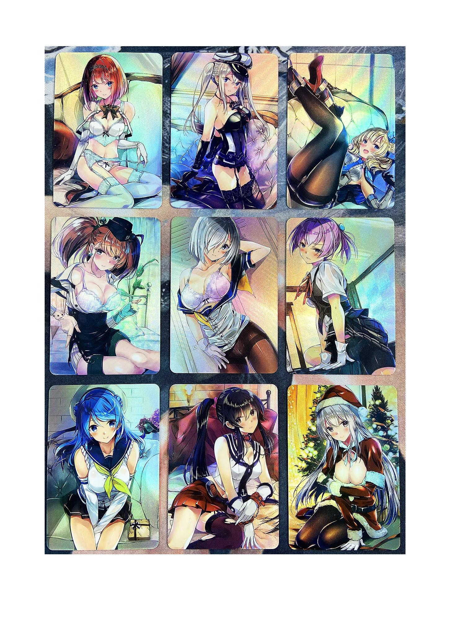 

9pcs/set ACG Beauty Ship Girl Kantai Collection Ship C Sexy Girls Refraction Hobby Collectibles Game Anime Collection Cards