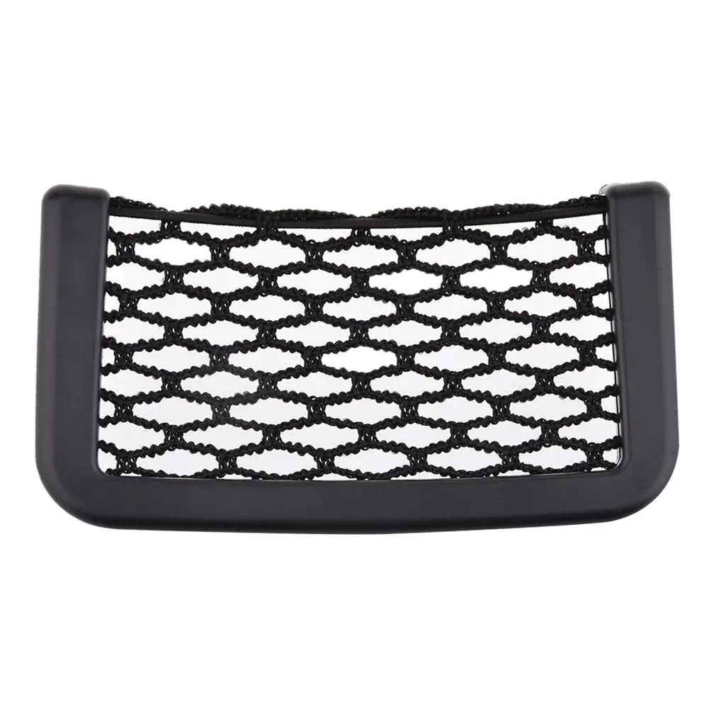 A Universal Black Car Storage Pocket Net for Coach/Bus,Stick-on Cars Organizer Mesh Holder for Phones/Cigar/Receipts,15*8cm/20*8cm - Название цвета: A