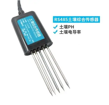 Soil Moisture Sensor Temperature and Humidity Detector Conductivity EC Salt Soil Tester Moisture Content Transmitter 