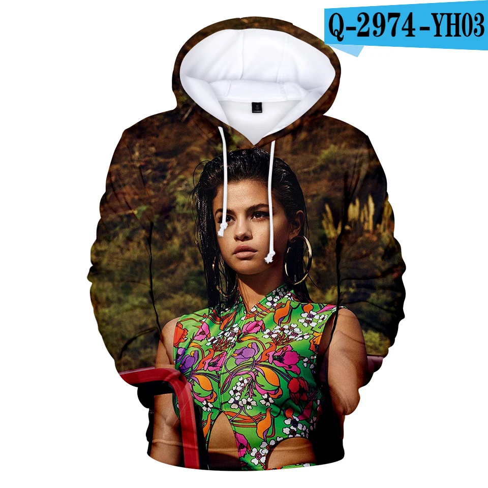 As Picture Aikooki 3D Selena Gomez толстовки для мужчин/женщин Толстовка Зимняя с капюшоном певица Селена Гомес мальчик/девушки загрязнитель - Цвет: As Picture