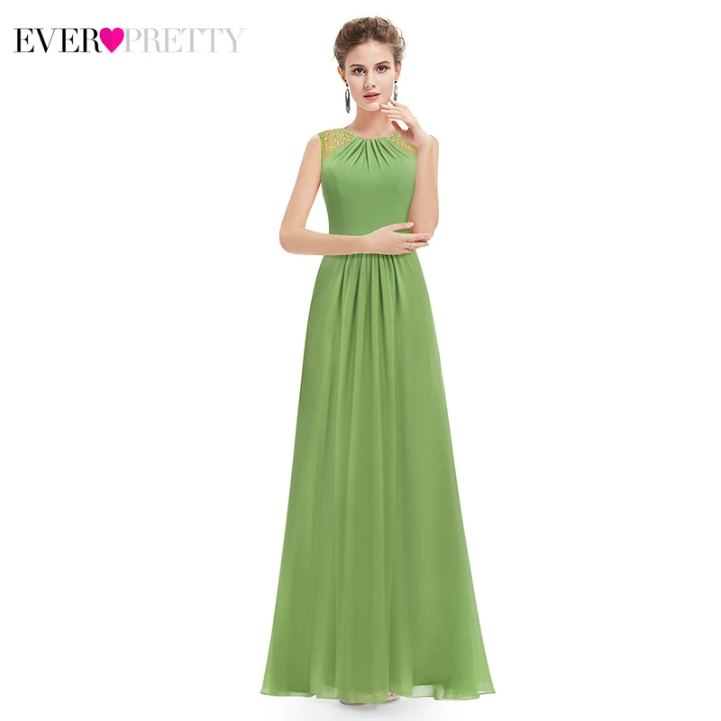 Cena Zawsze dość eleganckie suknie wieczorowe kiedykolwiek dość linia O Neck zroszony bez rękawów tanie formalne sukienki na przyjęcie Vestido Longo Festa