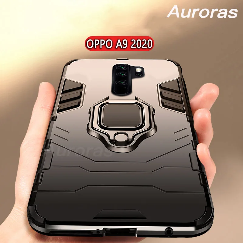 Auroras чехол для OPPO A9, полный Чехол, роскошная броня, противоударный чехол для OPPO A5, магнитный автомобильный держатель, защитный чехол