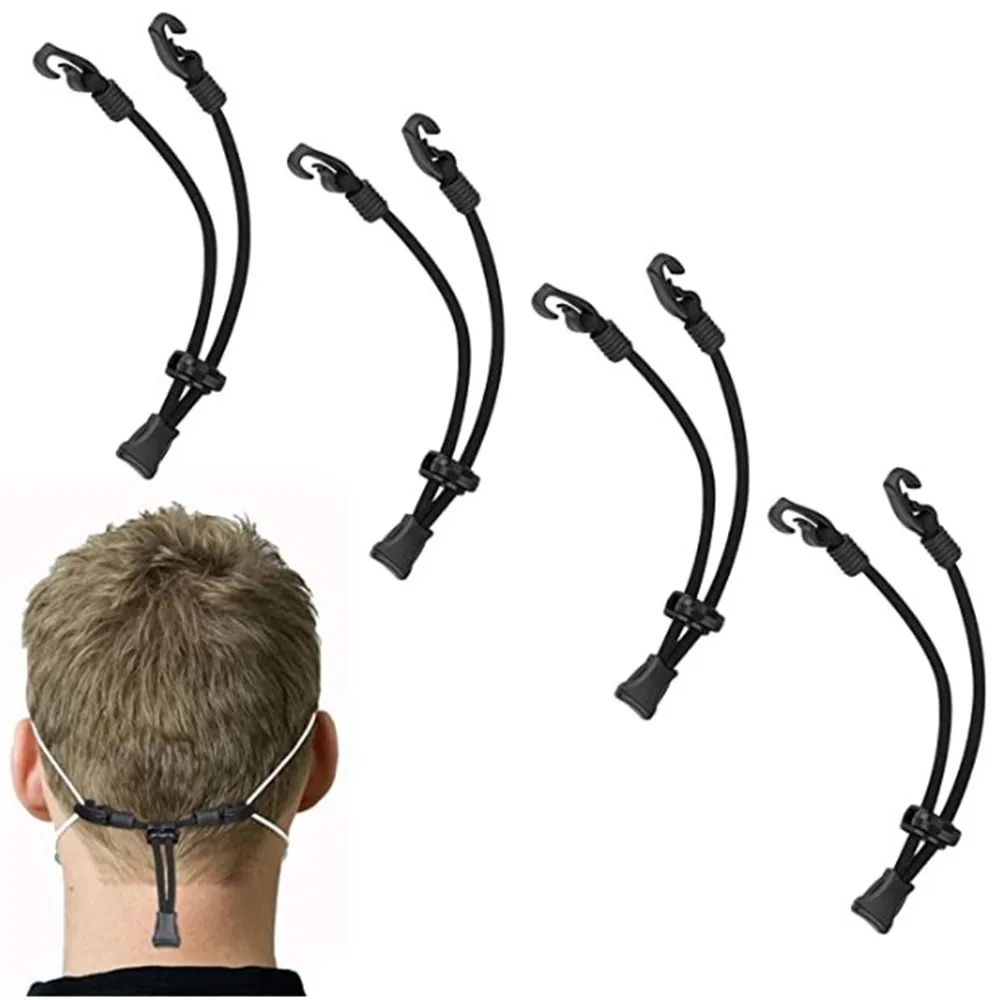 Mask Extender Anti-tightening Ear Protector Holder Mask Ear Rope Extenders Adjustment Buckle Black ► Photo 1/6