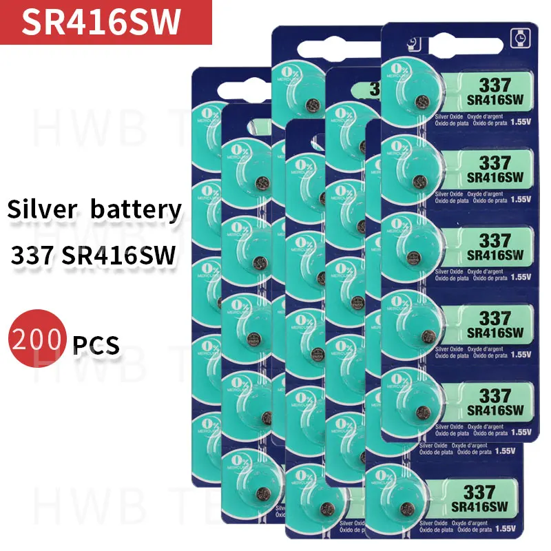 

200X New LONG LASTING 337 SR416SW 623 D337 V337 SP337 Watch Battery Button Coin Cell MADE IN JAPAN 100% Original Brand