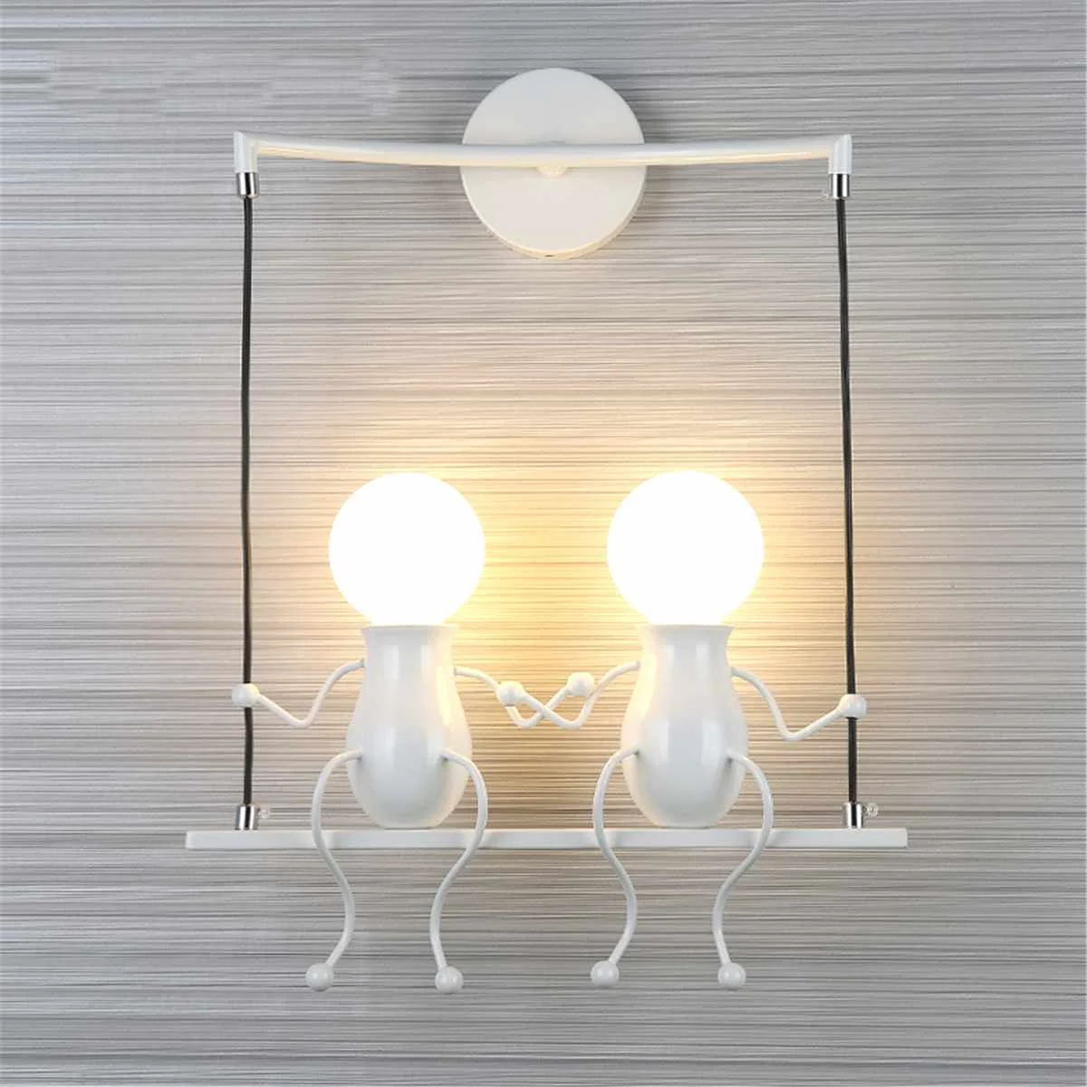 

220V LED wall light Small Iron Man Fashion Children's Room bedroom bedside aisle wall sconces little boy art decor lighting