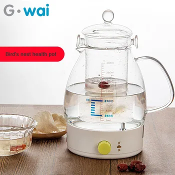 

220V Health Pot Automatic Electric Kettle Glass Water Stew Bird's Nest Special Pot Home Cooking Teapot 1L