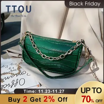 

Stone Pattern PU Leather Shoulder Bags For Women 2020 Solid Color Lady Handbags and Purses Female Small Clutch Travel Handbag