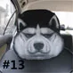 Крутой милый 3D Печатный животные подголовник для автомобиля наволочка шеи авто безопасности подголовники без наполнения - Цвет: Коричневый