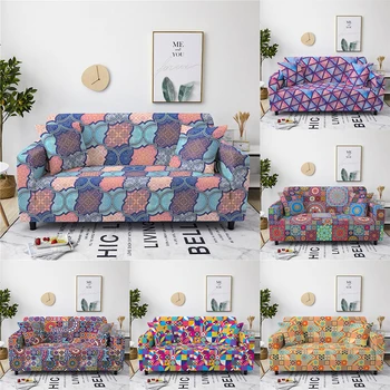 

Bohemia Geometric Slipcovers Sofa Cover sofa towel Living Room Furniture Protective Dust-proof Case For Sofa 1/2/3/4 Seater