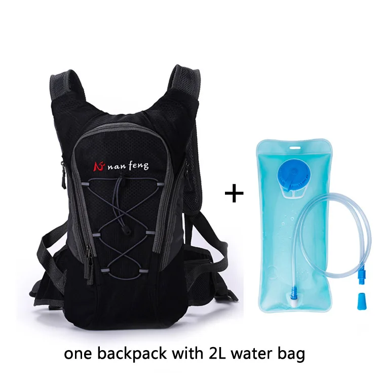 black with water bag 10л рюкзак для воды, кемпинг мочевой пузырь гидратации напиток пакет для воды, дышащие спортивные уличные рюкзаки для мужчин, не включая 2л мешок для воды - Цвет: black with water bag