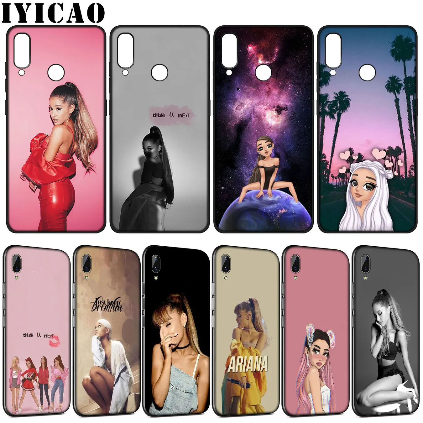 Мягкий силиконовый чехол IYICAO Ariana Grande Ag для Huawei Y9 Y7 Y6 Prime 2019 Honor 20 10 9 9X 8C 8X 8 Lite 7C 7X 7A