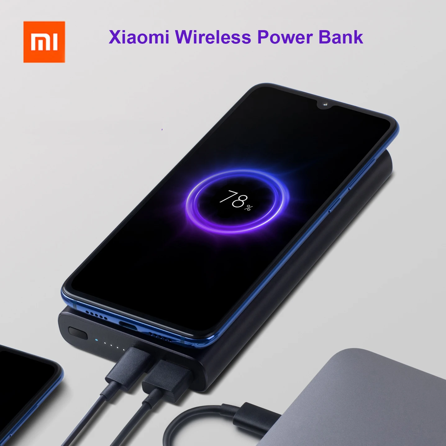 Xiaomi Mi 10000 мАч Qi беспроводной внешний аккумулятор PLM11ZM/WPB15ZM Быстрая зарядка 10000 мАч Внешний аккумулятор для iPhone Samsung