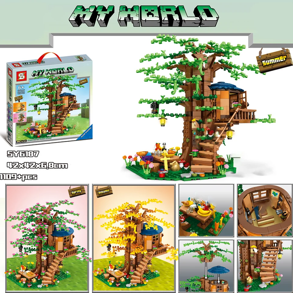 

New Tree House The Biggest Ideas lepining 21318 Model Building Blocks Bricks Kids Educational Toys Gifts