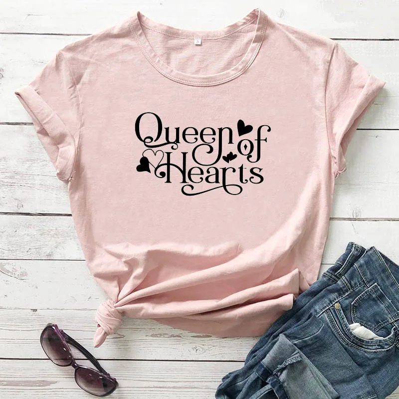 Новое поступление забавная женская рубашка Queen of Hearts на День святого Валентина