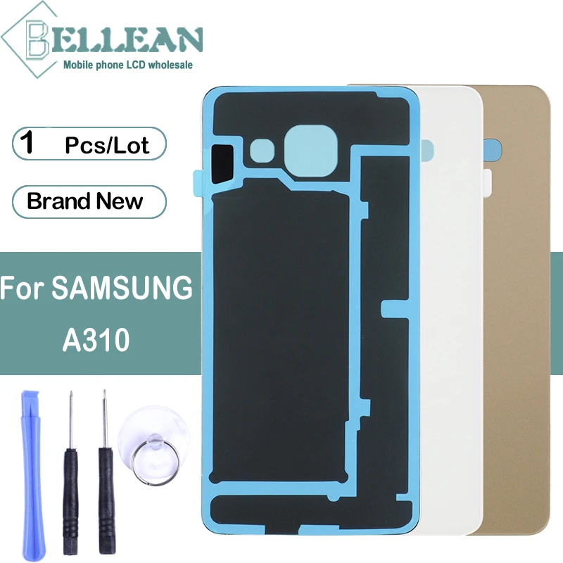 

1pcs Dinamico SM-A310F A310 Back Cover For Samsung Galaxy A3 2016 Back Glass Battery Cover Door Housing Case Free Shipping