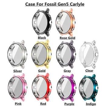 

Watch Case For Fossil Gen5 Carlyle Case Soft Silicone TPU Protective watch Cover Protector Frame For Gen5 Carlyle