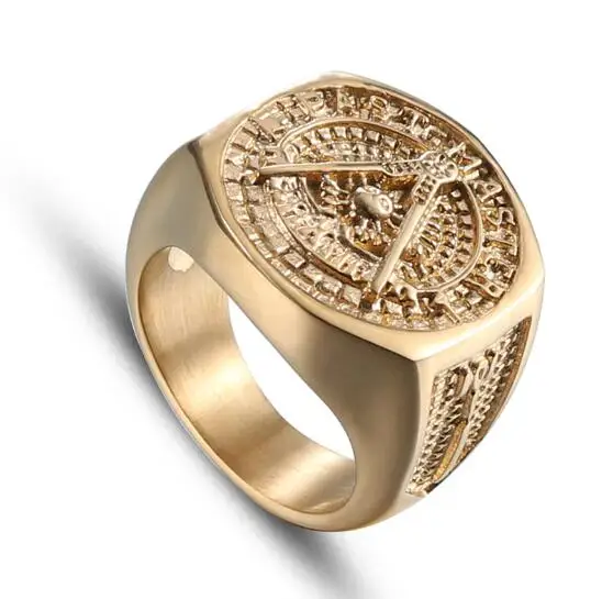 Мужское кольцо в стиле ретро из нержавеющей стали 10 шт./лот|freemason ring|mason ringfashion rings |
