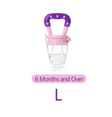 Baby teethers Fresh Food Nibbler Feeder teether Newborn Safety Feeding Nipple Mesh Bag Chew Fruits Vegetables Soother feeders - Цвет: pink L