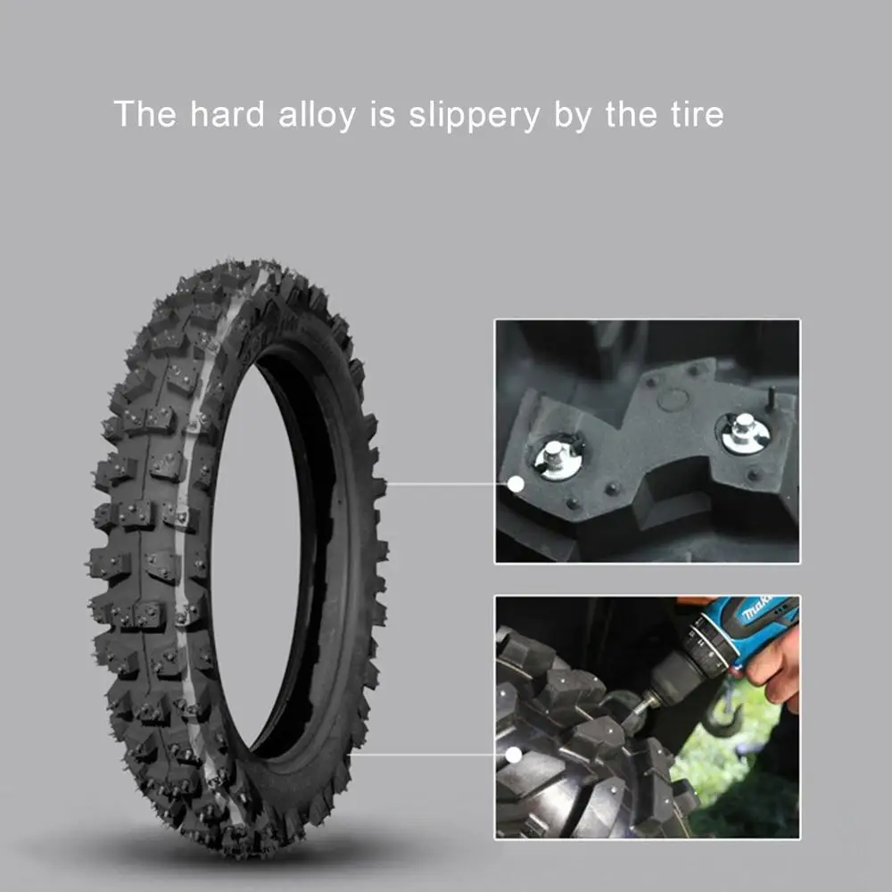 100PCs 4*12mm Snow Screw Tire Studs Anti Skid Falling Spikes Wheel Tyres for Car Motorcycle Bicycle for Car Winter Emergency wheel tyre studs