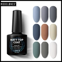 Modelones матовое верхнее покрытие для ногтей DIY Стиль Гель-лак для ногтей УФ 10 мл Праймер Базовое покрытие, усиленный гель, не протирать верхнее покрытие гель для ногтей