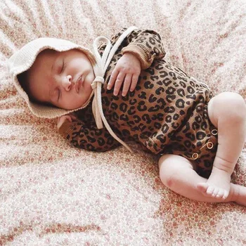 

Toddler Girls Clothes Leopard Print Long Sleeve Romper Zebra Pattern Clothing Kids Clothes Baby Girls Romper New Fashion Tops