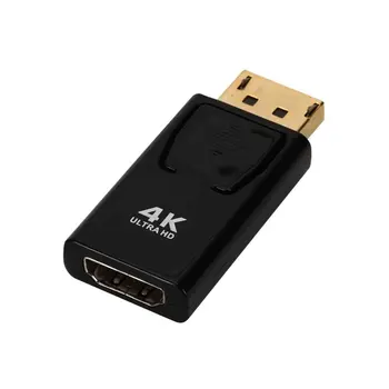 

4K X 2K Home Plug And Play Portable Black Display Port High Speed HD Adapter Converter DP Male To HDMI Female Durable No Flicker