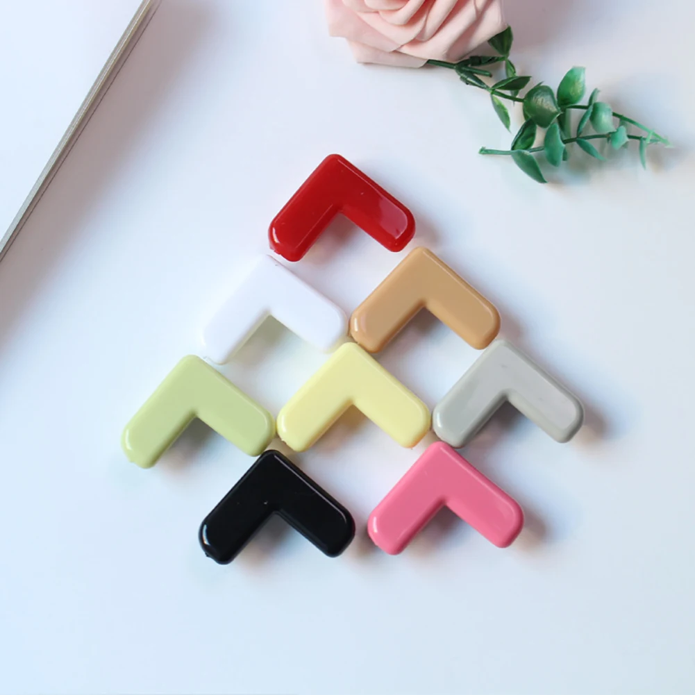 5Pcs Silica Gel Desk Corner Protection L Shape Solid Color Safety Baby Furniture Edge Table Desk Corner Protection Cover