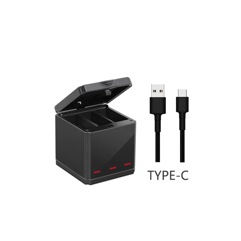 GoPro hero 8 Черные батареи 3 в 1 зарядное устройство Android type C кабель для Gropro спортивной