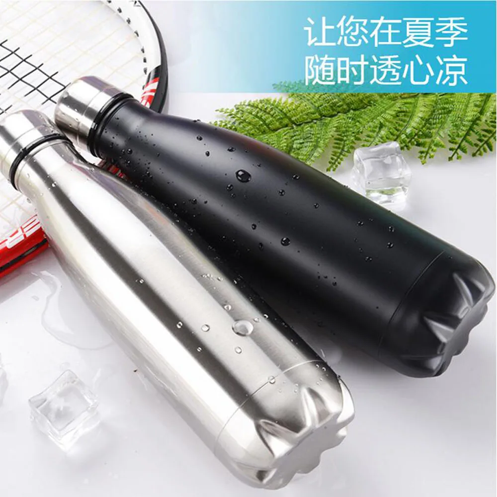 350/500/750/1000ml Double Wall Stainles Steel Sport Water Bottle Thermos Bottle Keep Hot and Cold Insulated Vacuum Flask