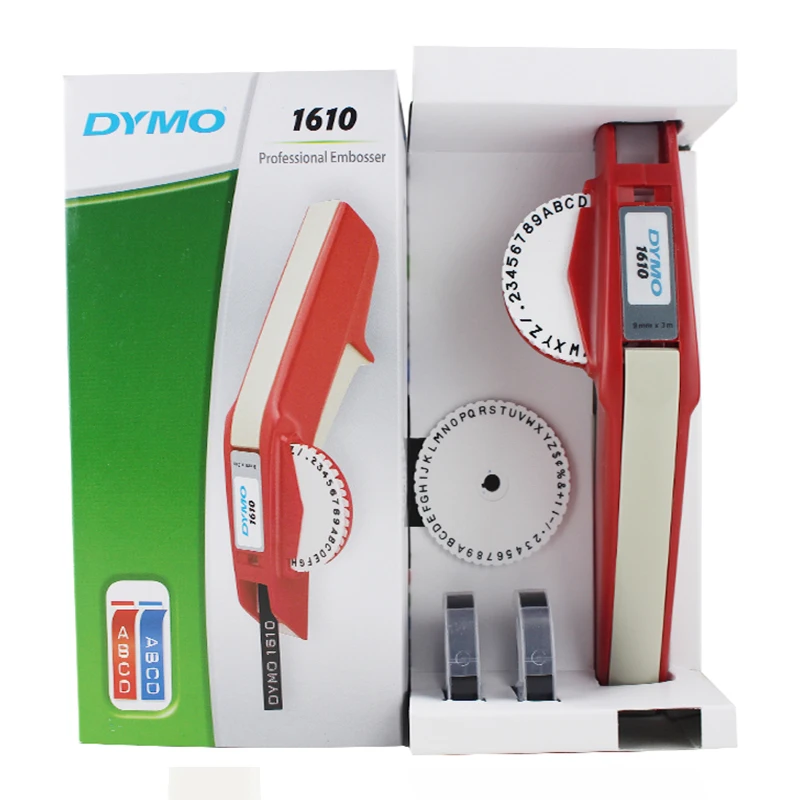 Dymo 1610 Fabricante de Etiquetas Manuais com Rolos Etiquetas de Plástico para 3d Faça Você Mesmo Gravando Impressora de Etiquetas de Plástico Dymo Gravar Máquina Manual