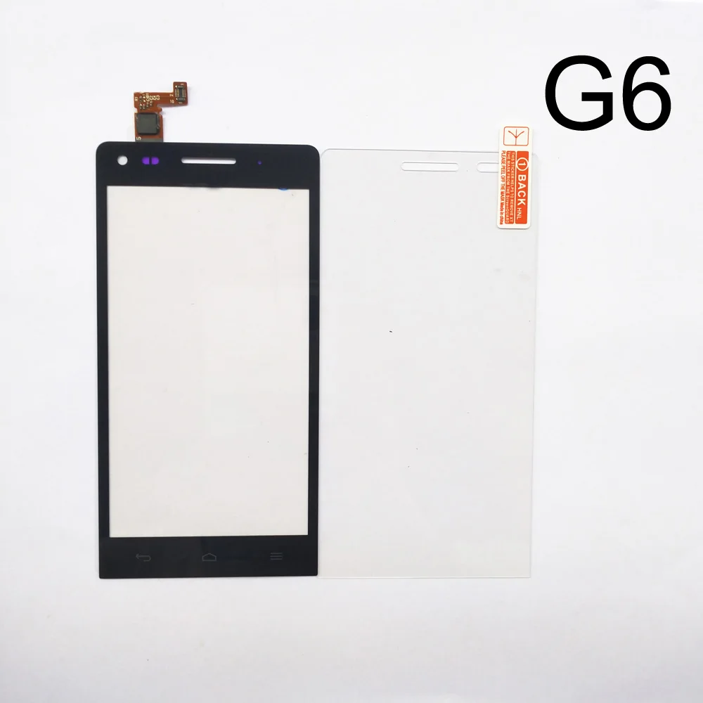 G6 Black Сенсорное стекло для huawei Ascend G510 G6 G610 G7 G730 сенсорный экран дигитайзер панель Замена свободное Закаленное стекло пленка - Цвет: G6 Black